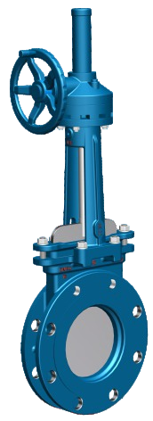 Bevel Gear Knife Gate Valve PZ573 伞齿轮刀型闸阀PZ573