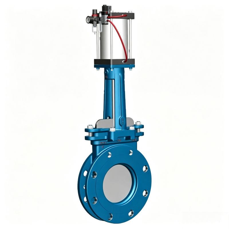 Pneumatic Knife Gate Valve PZ673 PZ673型气动刀型闸阀