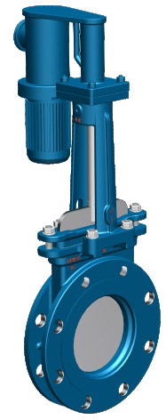 Electro-hydraulic knife gate valve PZ273 电液刀型闸阀PZ273