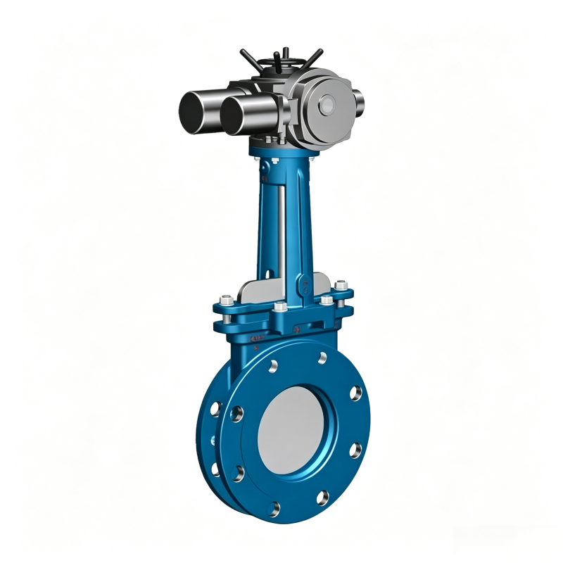 Electric Knife Gate Valve PZ973 电动刀型闸阀PZ973
